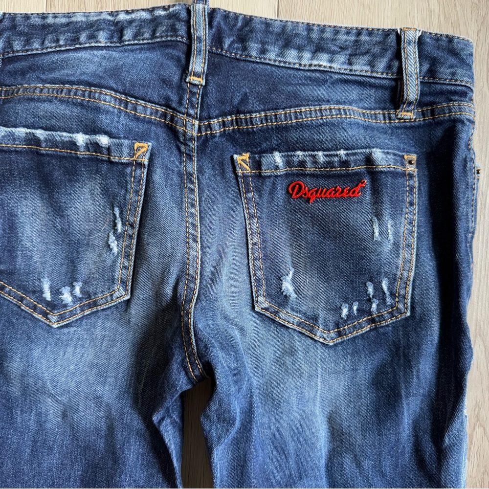 Dsquared2 Distressed Jeans - Zip Detail on Ankle